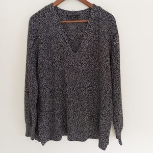 Athleta Switchback Merino Wool Pullover Sweater Gray Size Medium